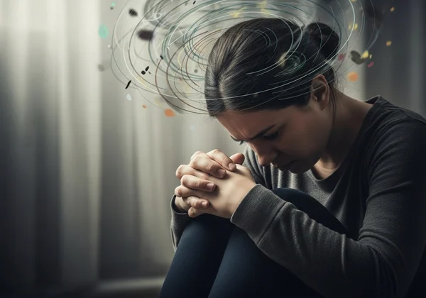 Person experiencing stress and anxiety symptoms