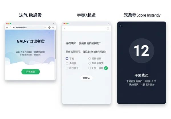Steps to complete GAD-7 Chinese test