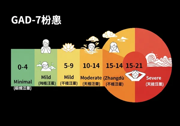 GAD-7 score interpretation chart Chinese