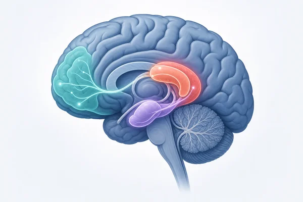 Brain areas involved in anxiety